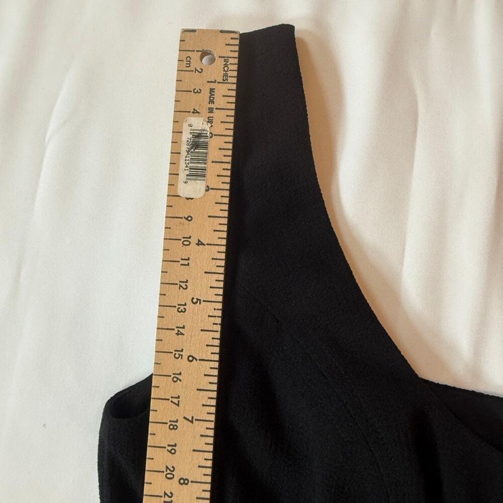 Nine West Black Fit & Flare Dress Tweed Hem Sleeveless Cocktail Career Size 2 - Picture 11 of 16